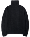 Turtle Neck Pullover Knit - Black