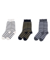 [3개 SET] AUTUMN LEAVES block stripe socks 3P