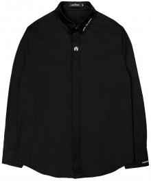 Emblem Oxford Shirt - Black