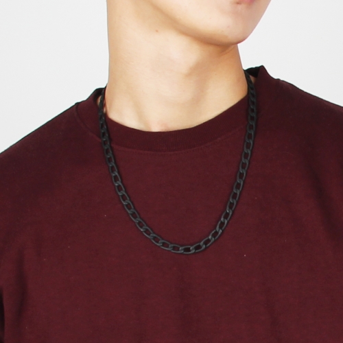 러쉬오프(rushoff) MEN_THE RING BLACK CHAIN NECKLACE/ 링 블랙 체인 목걸이
