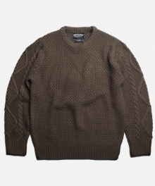 HEAVY FISHER SLEEVE KNIT _ OLIVE