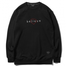 believe lie sweat shirt-black