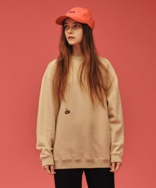 SMALL CHERRY CREWNECK [BEIGE]