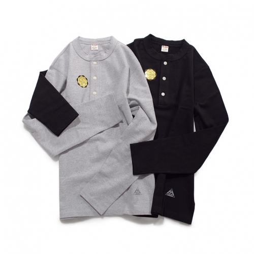 빅유니온(BIG UNION) 2Pack L/S Henley Shirt (Grey / Black) - 78,000 | 무신사 스토어