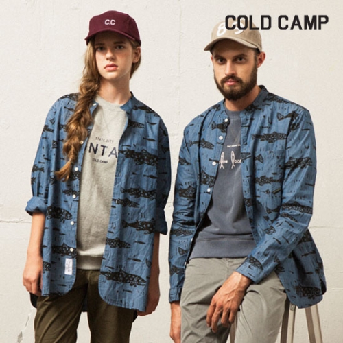 콜드캠프(COLD CAMP) 물고기패턴 아웃포켓 캐주얼셔츠 CNK15F402BL... 콜드캠프(COLD CAMP)  물고기패턴 아웃포켓 캐주얼셔츠 CNK15F402BL... 