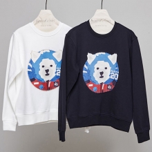 [기모]AMERICAN DOG PATCH SWEAT SHIRT