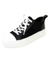 BASIC CANVAS ITARLY CALFSKIN LEATHER SHEEPSKIN SNEAKERS_S3009