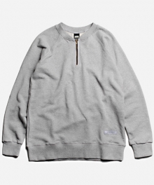 HALF ZIPUP SWEATSHIRT _ GRAY