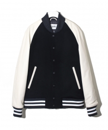 LOFI Stadium Jacket Raglan type (BLACK X WHITE)