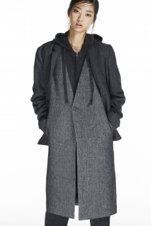 LAYERED COAT DARK GRAY