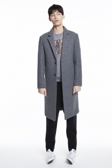 2015F/W 2 BUTTON LONG COAT GRAY