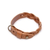 Single knot leather bracelet brown