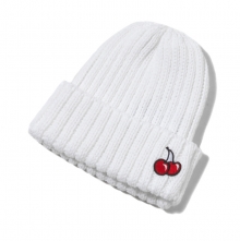 DOUBLE CHERRY BEANIE [WHITE]