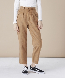 [소량 재입고] WOOL STRIPE SLACKS[CAMEL]