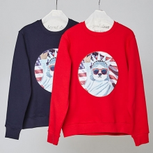 [기모]USA DOG PATCH SWEAT SHIRT WINTER VER