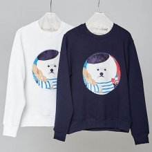 [기모]FRANCE DOG PATCH SWEAT SHIRT WINTER VER