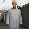 Patrick Oversize Zipper Split Side Sweatshirt (Gray)