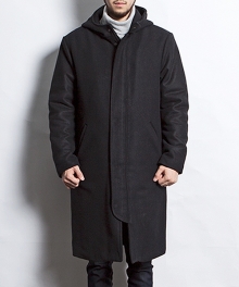 Hooded Warm Coat Black