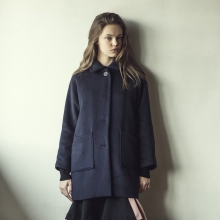 cocoon coat_navy