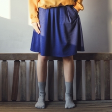 pleats skirt_blue