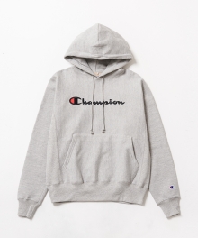 REVERSE WEAVE PULLOVER HOOD (PRINT) OXFORD GRAY