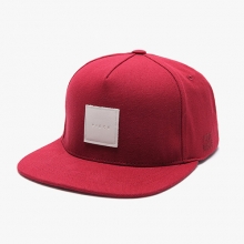 LEATHER BOX CANVAS SNAPBACK (BURGUNDY)