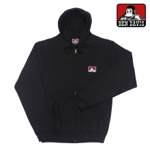 Ben Davis Zip Hoodie woven logo (블랙) 벤데이비스 후드집업