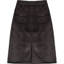 Suede Pocket Skirt - Black