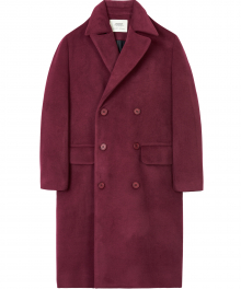 Oversize Double Coat - Burgundy