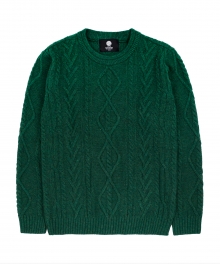 LAMBSWOOL STANDARD FISHERMAN KNIT [Green]