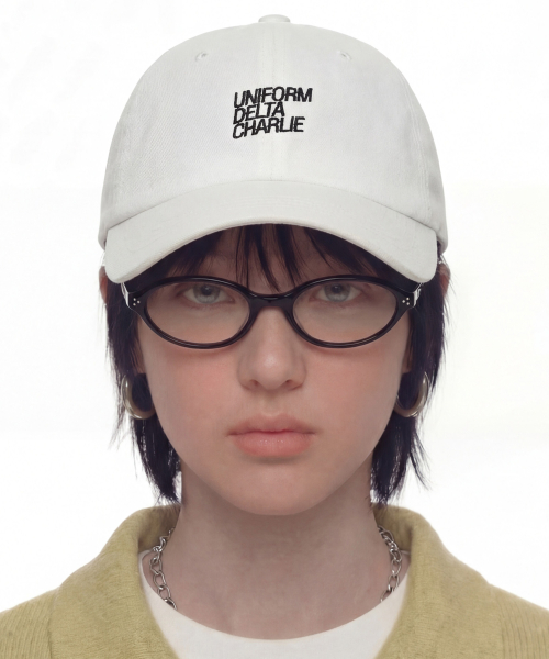 언더컨트롤(undercontrol) 데일리 코튼 볼캡 TILTED UDC / AUTHENTIC B B / WHITE