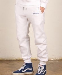 LETTERING JOGGER PANTS_WHITE