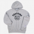 REVERSE WEAVE HOODED PULLOVER COACHING USA (GREY)