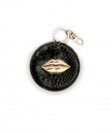 LEATHER° Coin CROC BLACK - GOLD LIPSUL