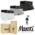 마노티(MANOTI) [마노티] 3장 선물세트 코튼 자수밴드 화이트/그레이/블랙  Embo Line