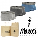 마노티(MANOTI) [마노티] 3장 선물세트 밤부 스틸밴드 그레이/차콜/스틸블루  Natural Line