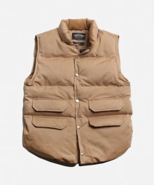 DOUBLE POCKET PADDING VEST _ BEIGE