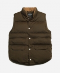 DOUBLE POCKET PADDING VEST _ OLIVE