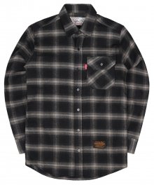 Basic Tartan Check Shirts - Black/Gray