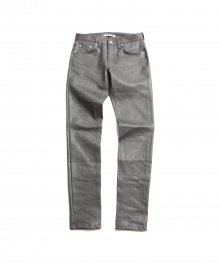 Gleam Coated Jeans Grey Wrinkled Fit