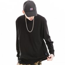 GWL300 BLANK LONG SLEEVE TEE BLACK