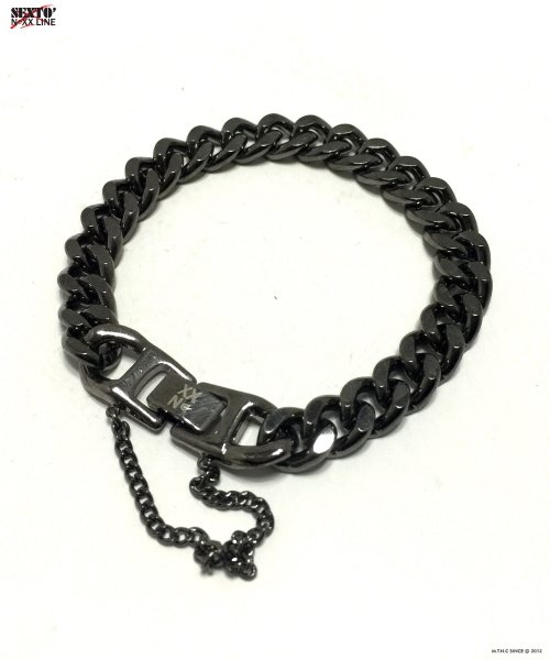 [Handmade]W-01 Chain bracelet Black