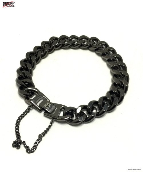 [Handmade]W-03 Chain bracelet Black