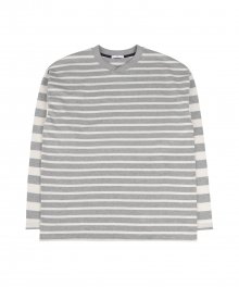 UNVBAL STRIPE TEE (GREY) [HUSMTL003GRY]