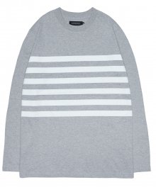 Stripe Detailed T-Shirt - Grey