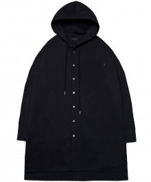 Drop Shoulder  Hooded Outer Shirt