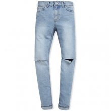 M#0896 mid blue vintage washed jeans