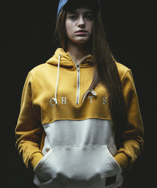 코로츠(corotts) CRT 기모 아노락 후드 머스타드