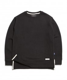 Oversized Side Vent Sweat Black