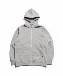 80z Hooded Zip-Up Sweat Heather Grey